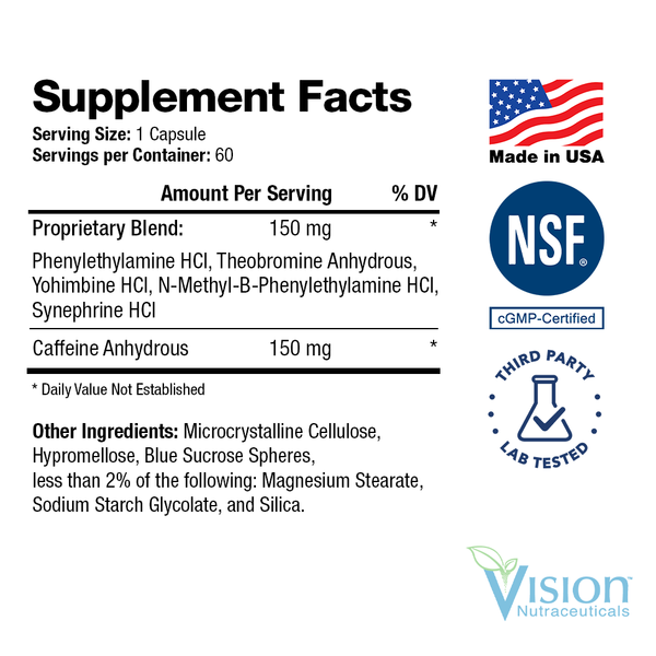 PhenSlim 37.5 - Natural Fat Burner and Appetite Suppressant