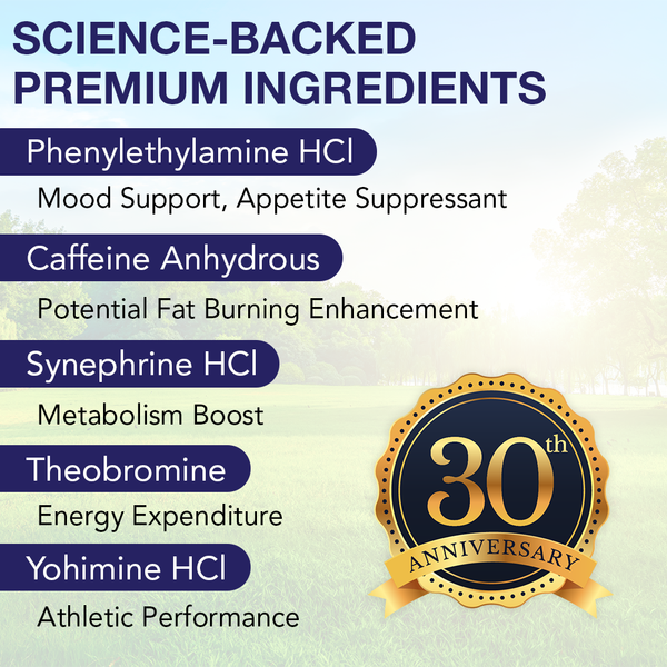 PhenSlim 37.5 - Natural Fat Burner and Appetite Suppressant