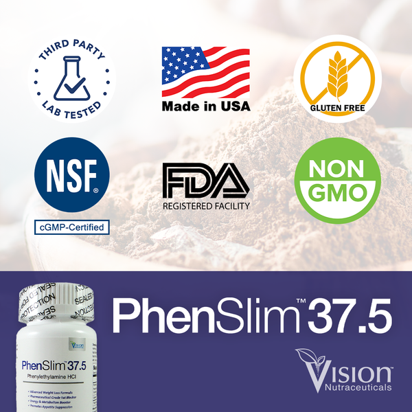 PhenSlim 37.5 - Natural Fat Burner and Appetite Suppressant
